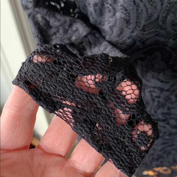 Cache lace top black long sleeve stretchy Victorian steampunk - Picture 12 of 14